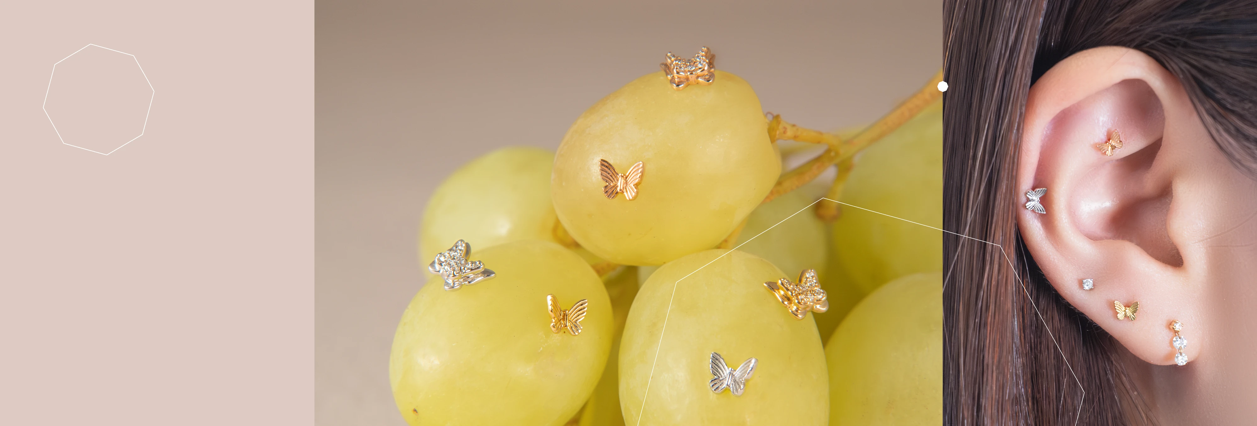 "Mori Butterfly Flatback Earrings – 18K Gold Dainty Studs with Secure Flatback Design